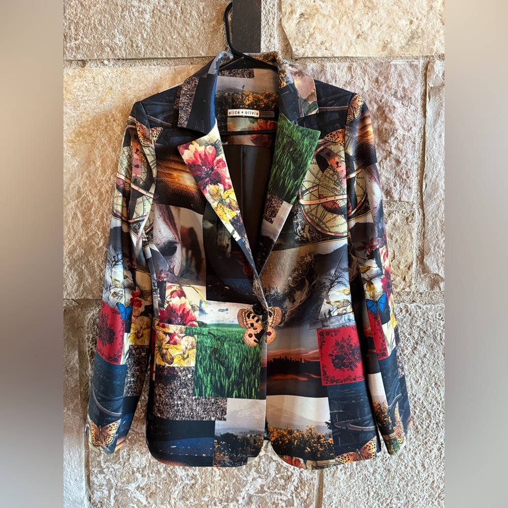 Alice + Olivia Eclectic Patchwork Blazer - Multicolor